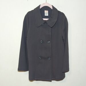 Gymboree Dark Gray Jersey Knit Pea Coat Girls Size S / 5-6